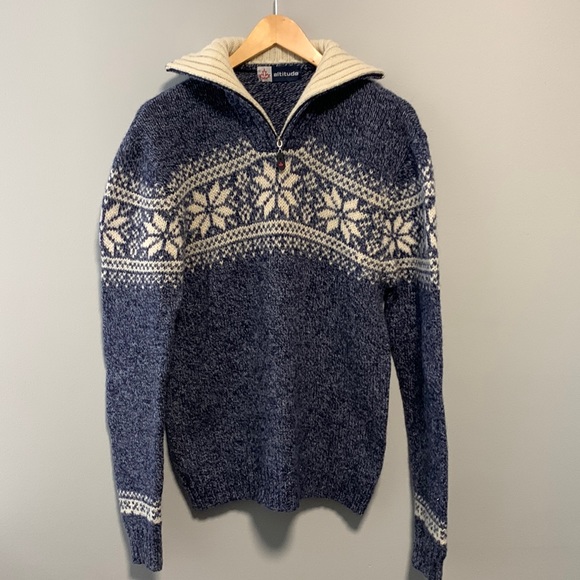 altitude Other - Fair Isle Quarter Zip Wool Sweater